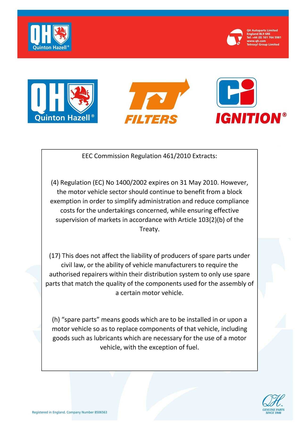 Quinton Hazell, Interference Suppression Rotor Arm - XR242